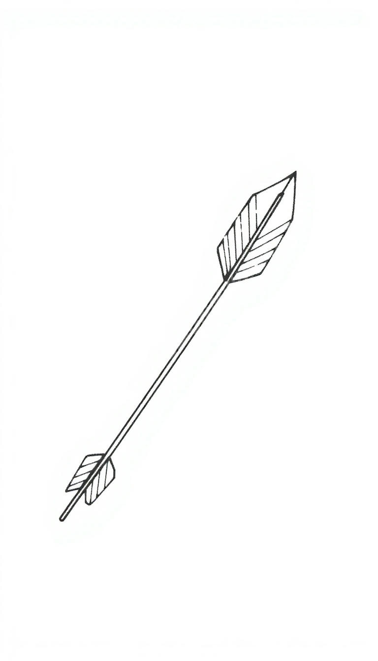 Arrow tattoo design in the Fine Line style — AI-generated concept by DesignMyInk