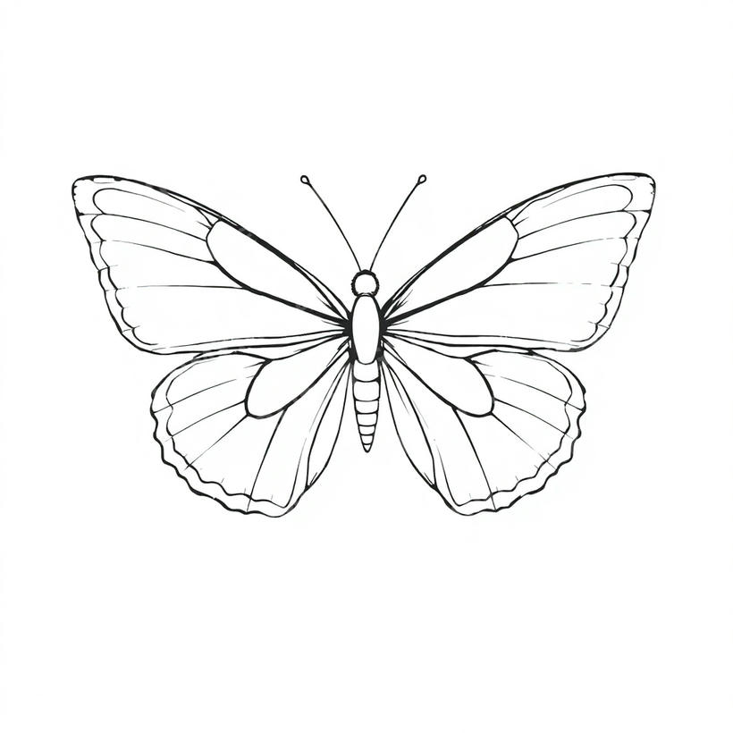 Butterfly tattoo design in the Fine Line style — AI-generated concept 2 by DesignMyInk
