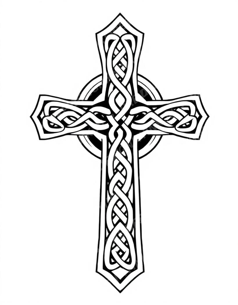 Celtic Cross Tattoo — AI tattoo design by DesignMyInk