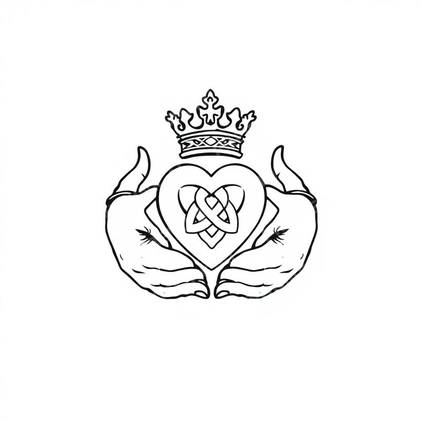 Claddagh Tattoo — AI tattoo design by DesignMyInk
