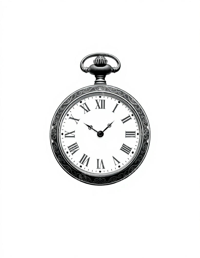 Clock Tattoo — AI tattoo design by DesignMyInk