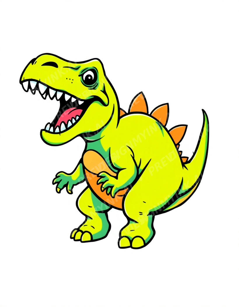 Dinosaur tattoo design in the New School style — AI-generated concept 3 by DesignMyInk