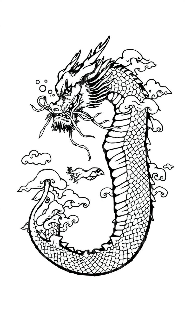 Dragon Tattoo — AI tattoo design by DesignMyInk