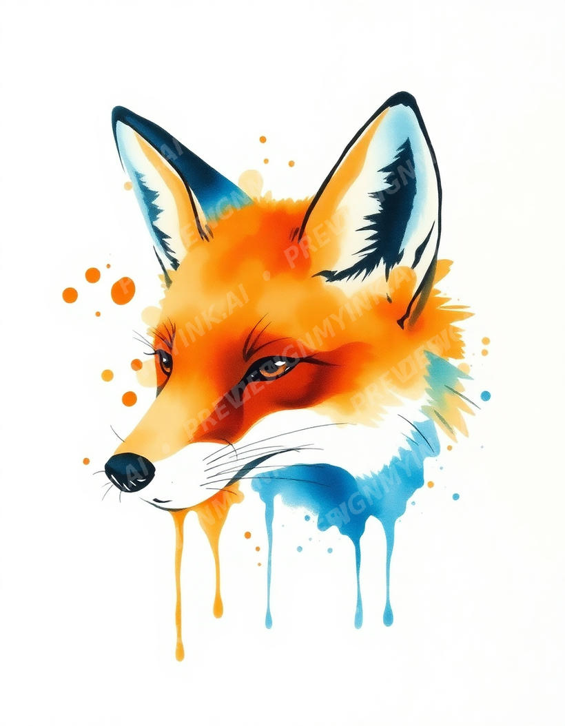 Fox Tattoo — AI tattoo design by DesignMyInk