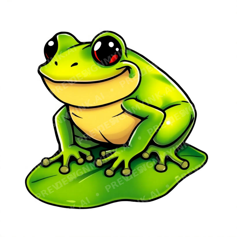 Frog tattoo design in the New School style — AI-generated concept 2 by DesignMyInk
