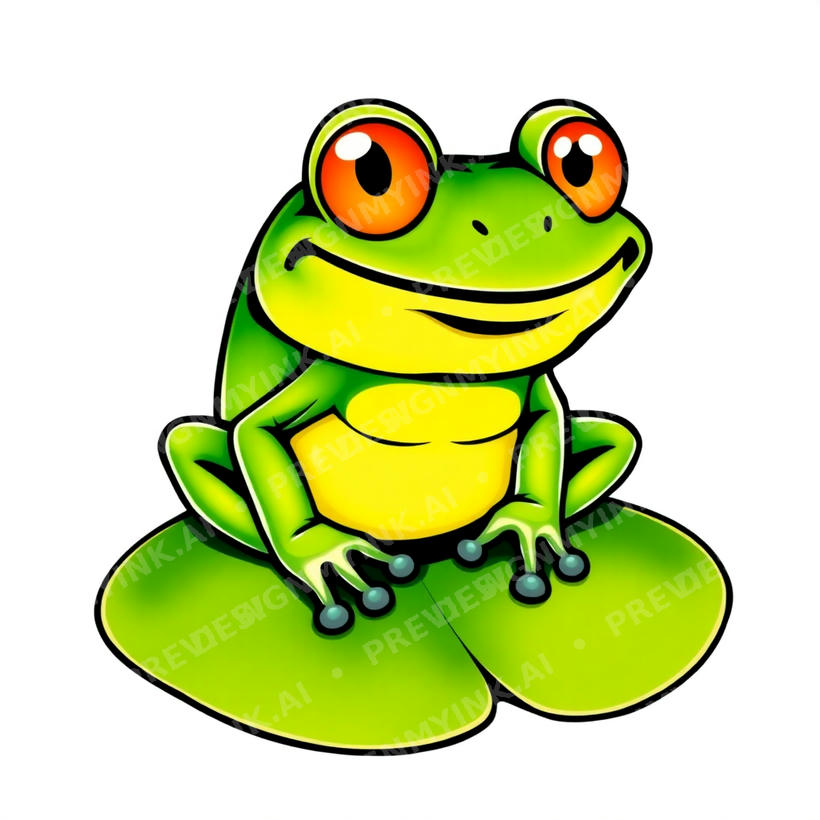 Frog tattoo design in the New School style — AI-generated concept by DesignMyInk