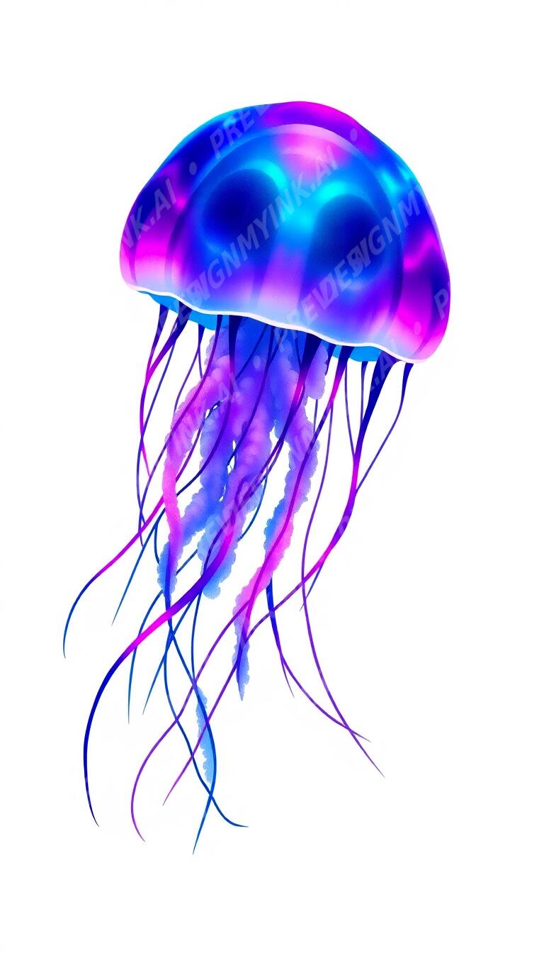 Jellyfish Tattoo — AI tattoo design by DesignMyInk