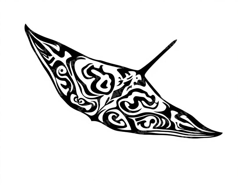 Manta Ray Tattoo — AI tattoo design by DesignMyInk