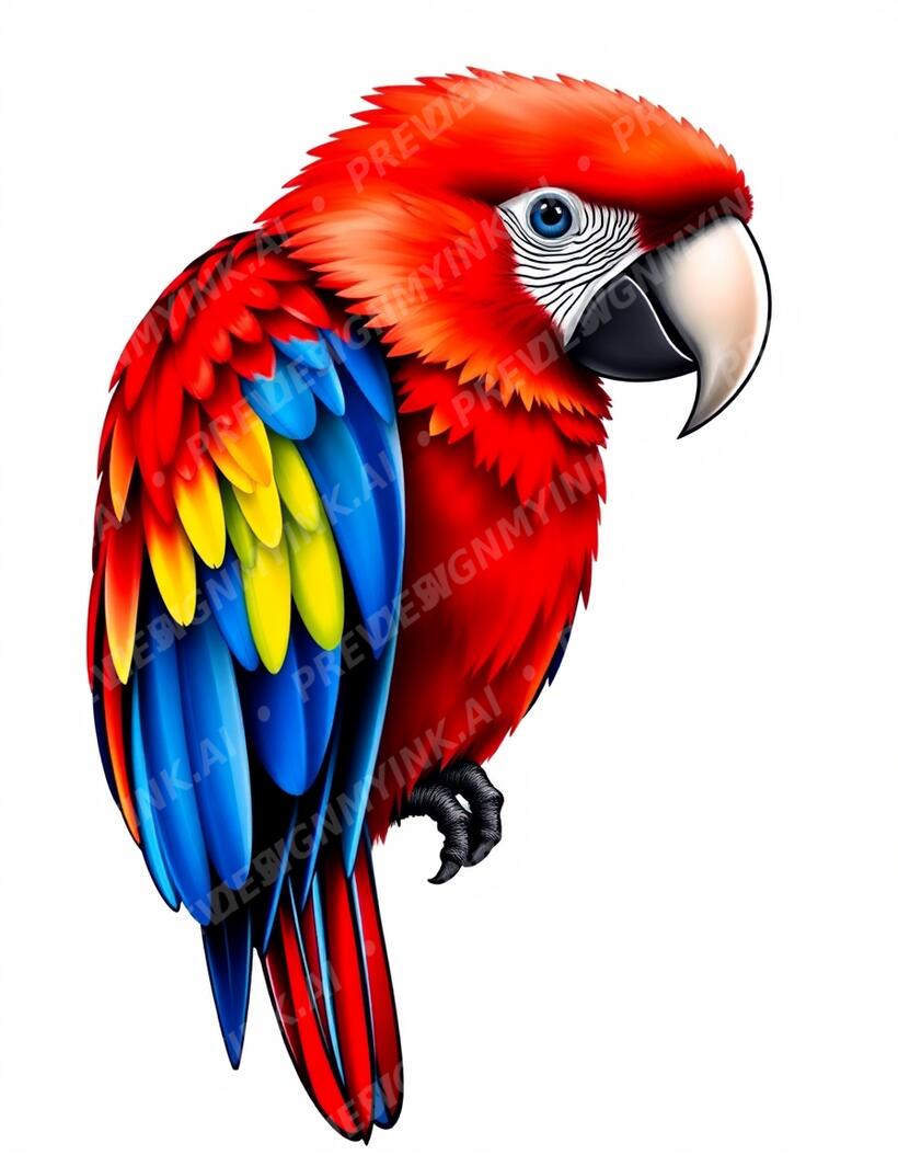 Macaw Tattoo — AI tattoo design by DesignMyInk