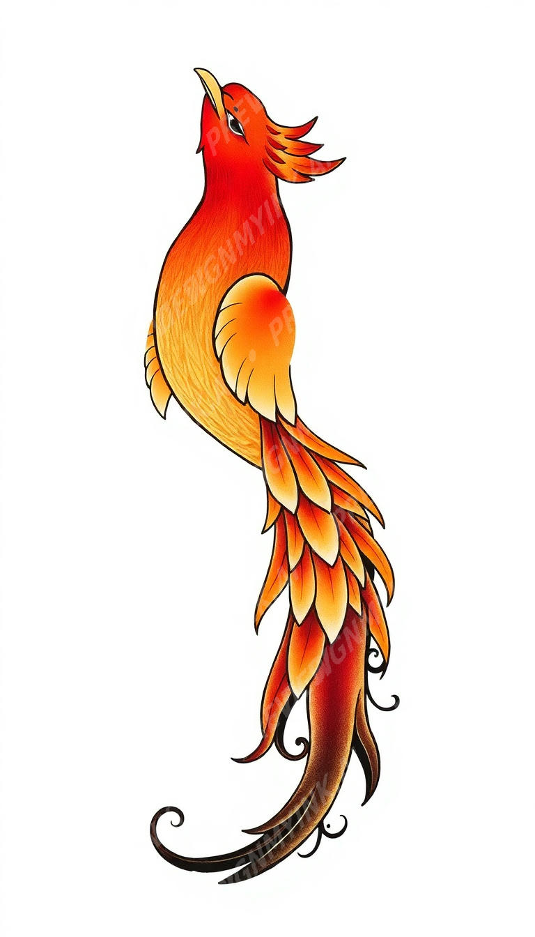 Phoenix tattoo design in the Japanese (Irezumi) style — AI-generated concept 6 by DesignMyInk