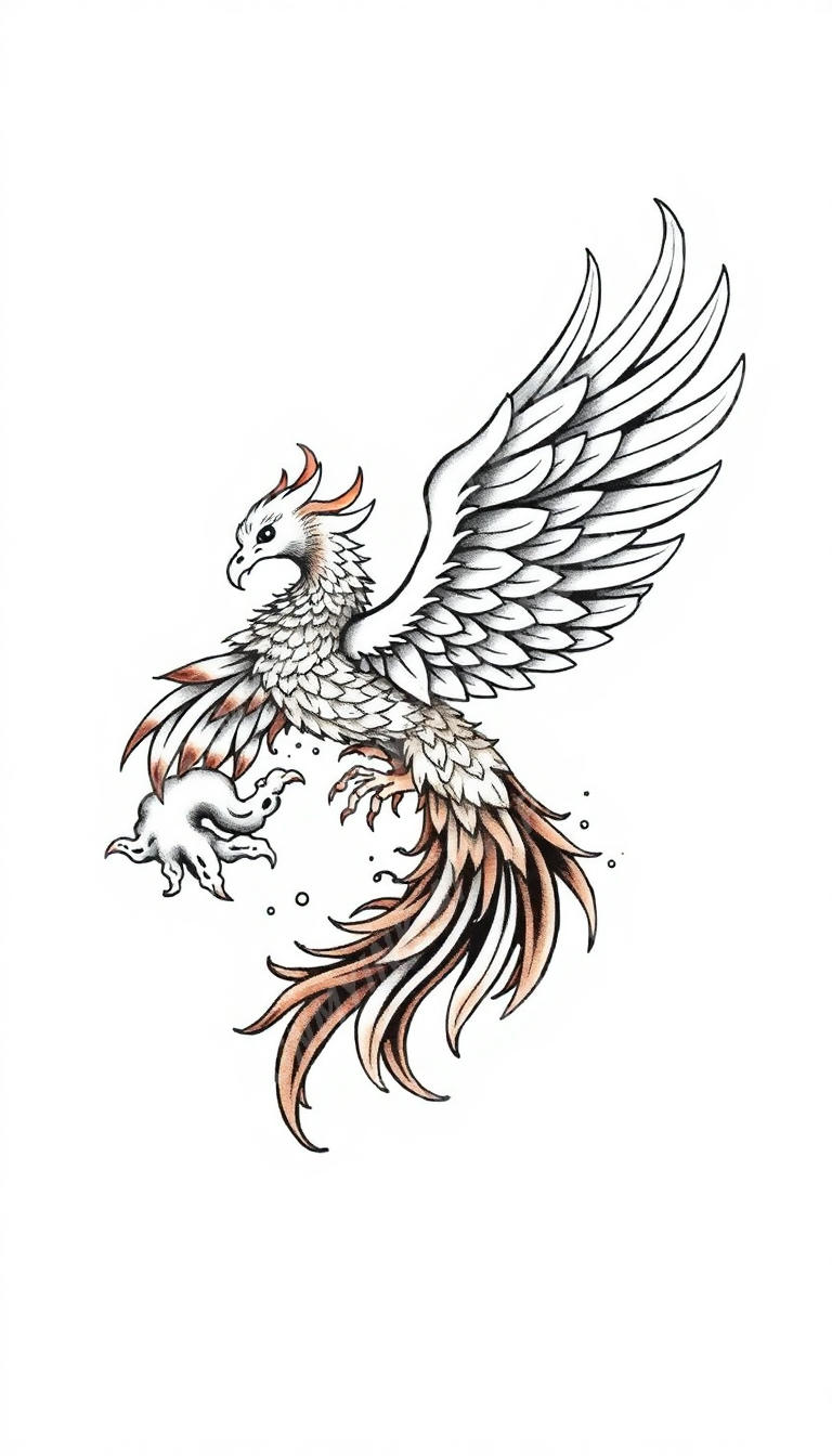 Phoenix Tattoo — AI tattoo design by DesignMyInk