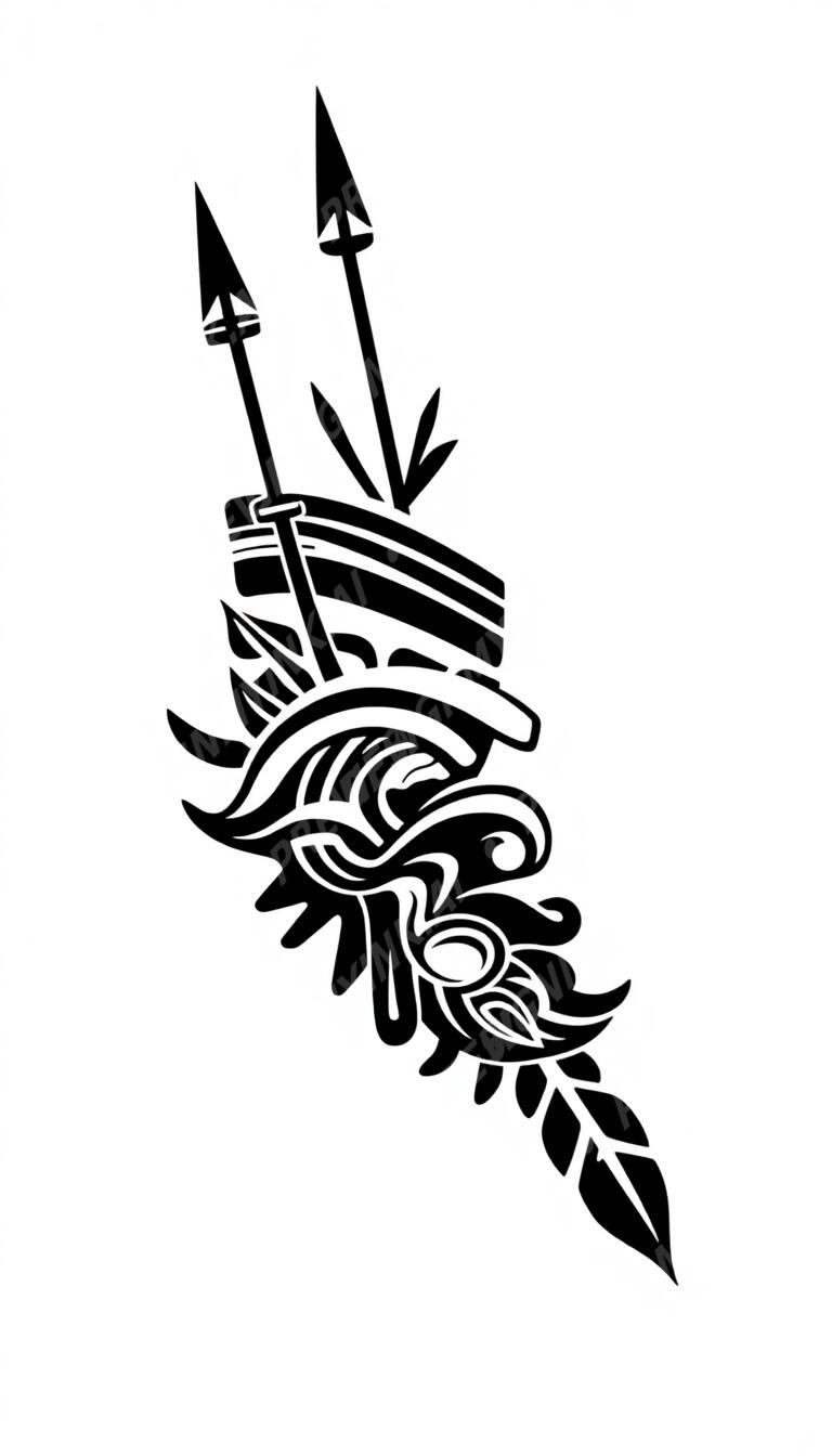 Tribal Sleeve Tattoo — AI tattoo design by DesignMyInk