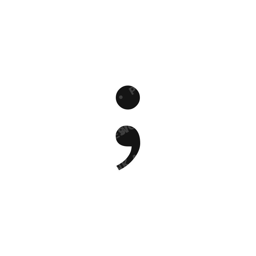 Semicolon tattoo design in the Minimalist style — AI-generated concept by DesignMyInk