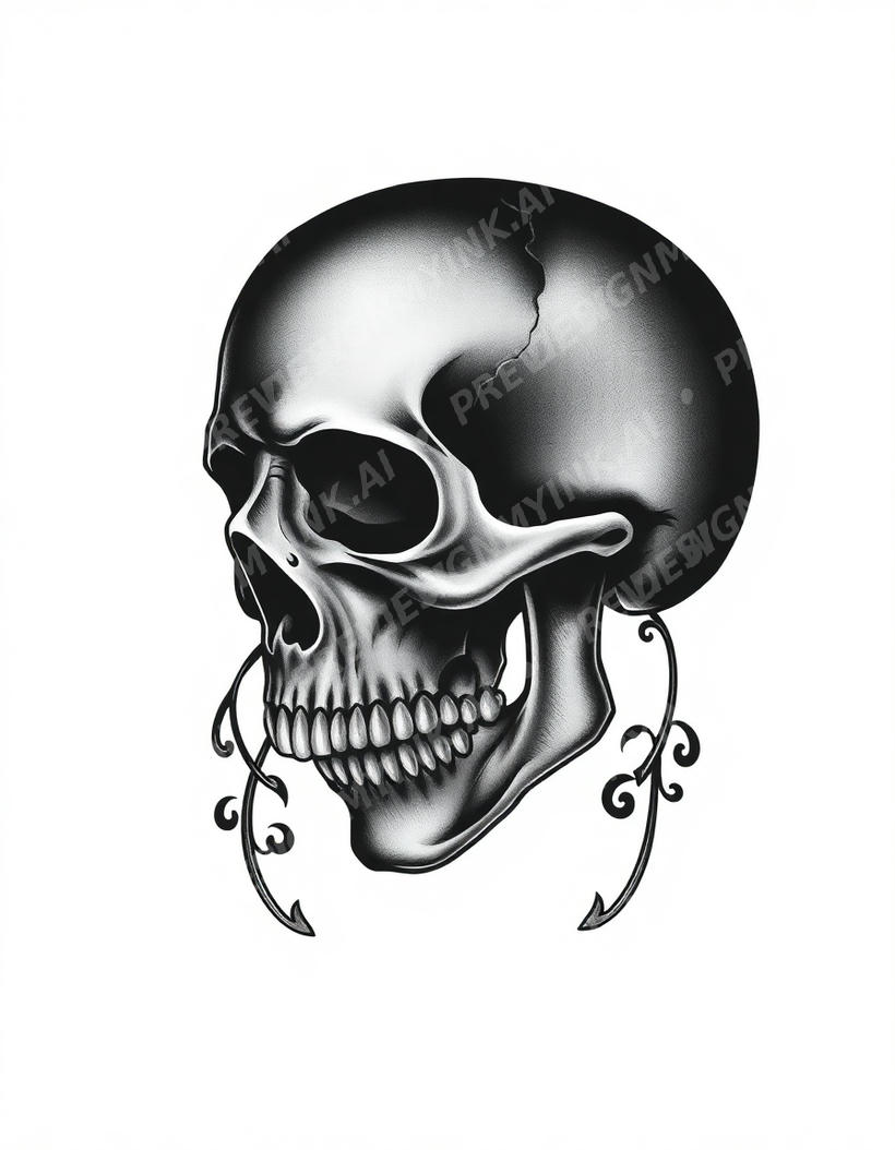 Skull Tattoo — AI tattoo design by DesignMyInk