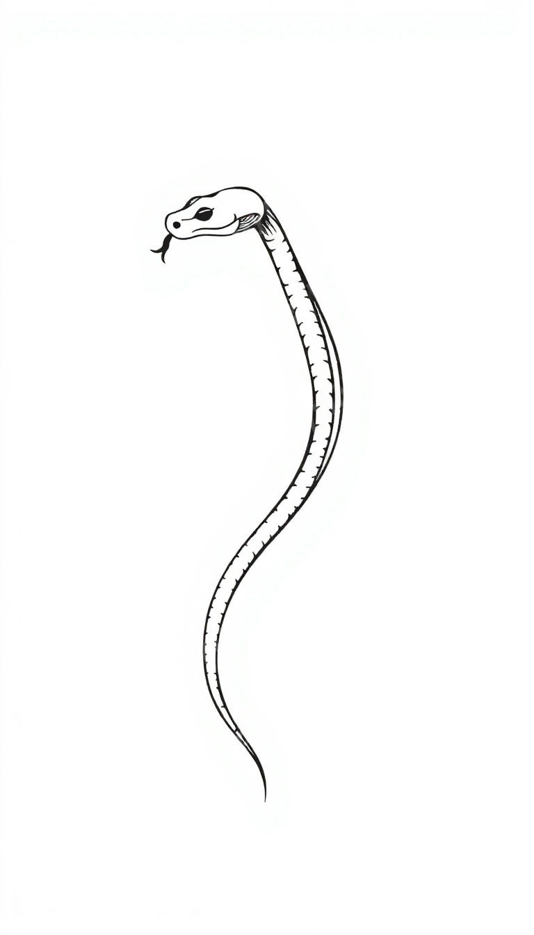 Snake tattoo design in the Fine Line style — AI-generated concept 3 by DesignMyInk