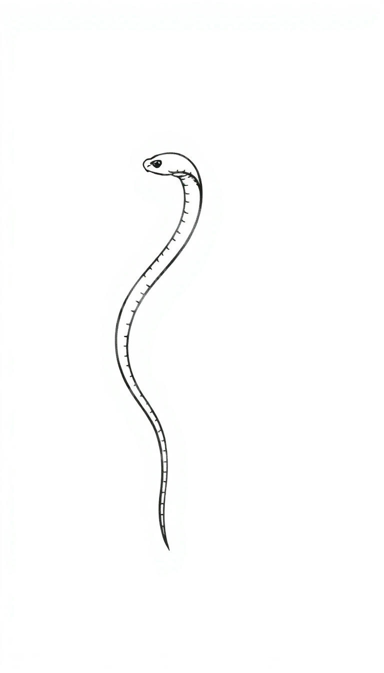 Snake tattoo design in the Fine Line style — AI-generated concept 4 by DesignMyInk