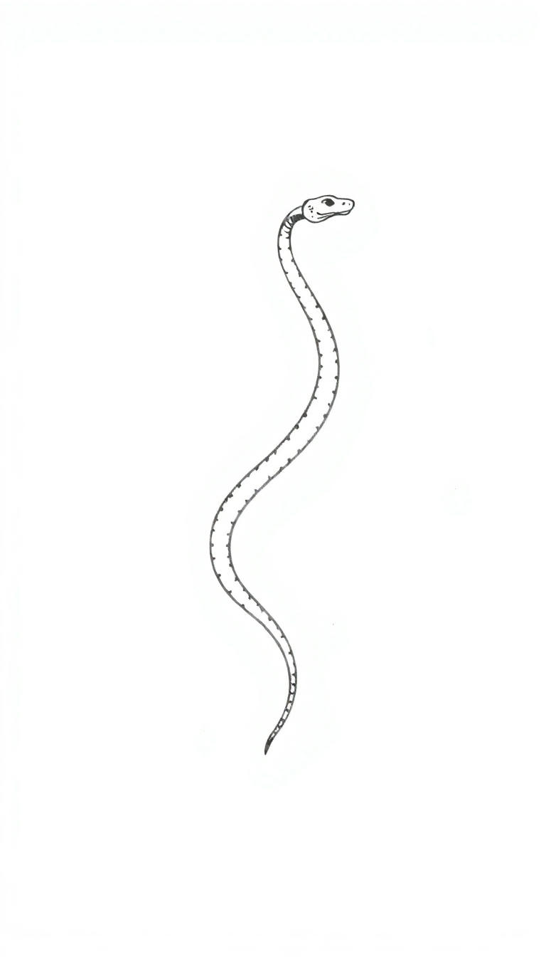 Snake tattoo design in the Fine Line style — AI-generated concept 6 by DesignMyInk