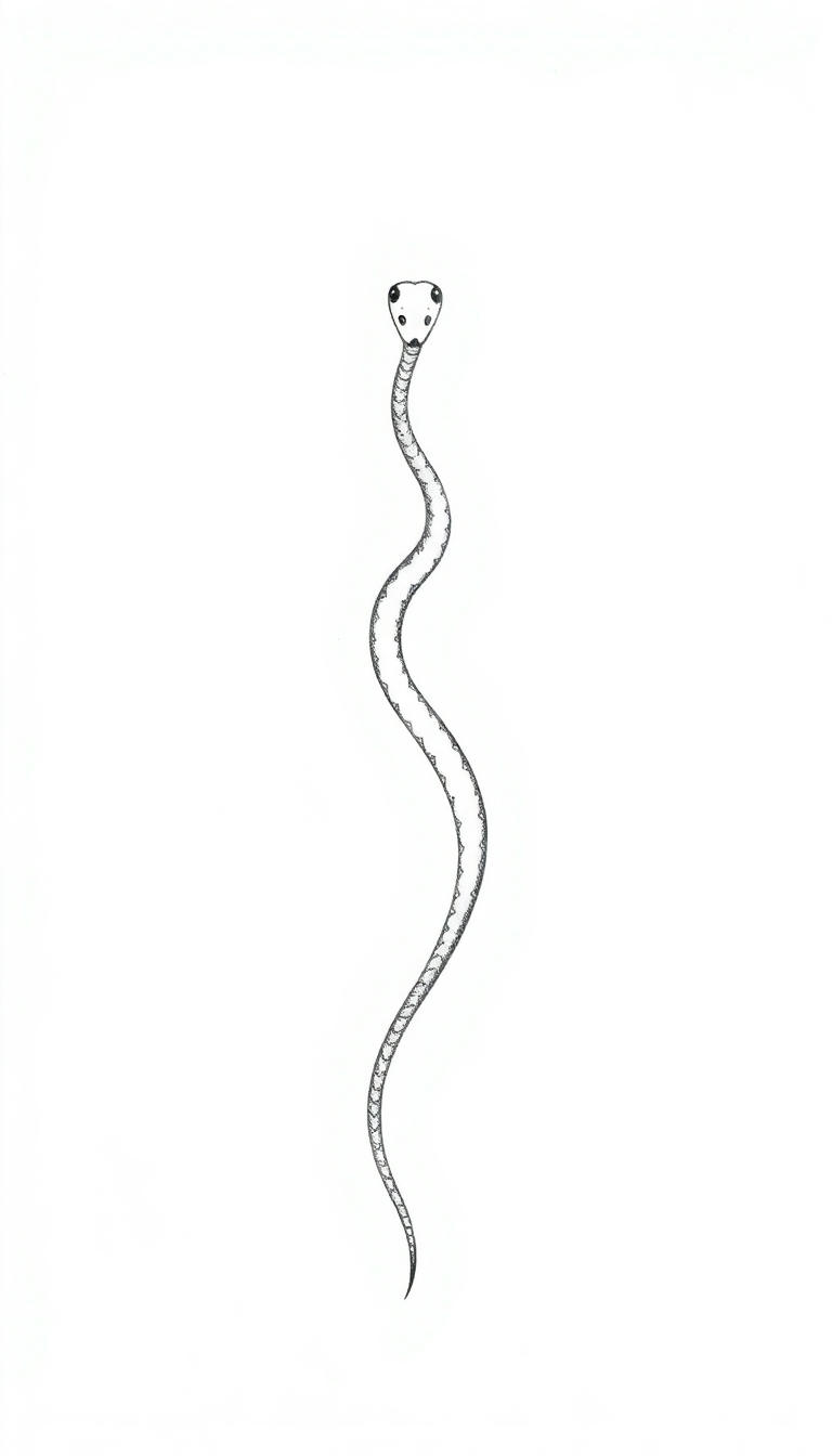 Snake tattoo design in the Fine Line style — AI-generated concept 7 by DesignMyInk