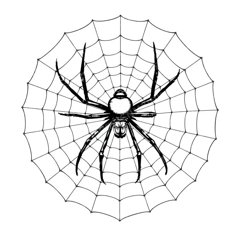 Spider tattoo design in the Blackwork style — AI-generated concept 2 by DesignMyInk