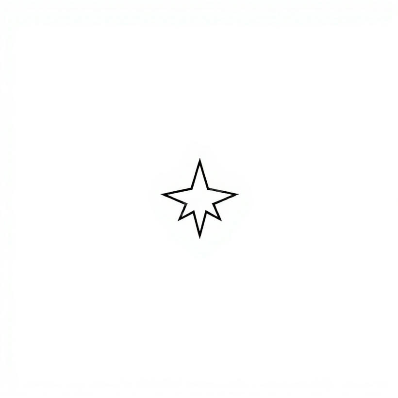 Star tattoo design in the Minimalist style — AI-generated concept by DesignMyInk