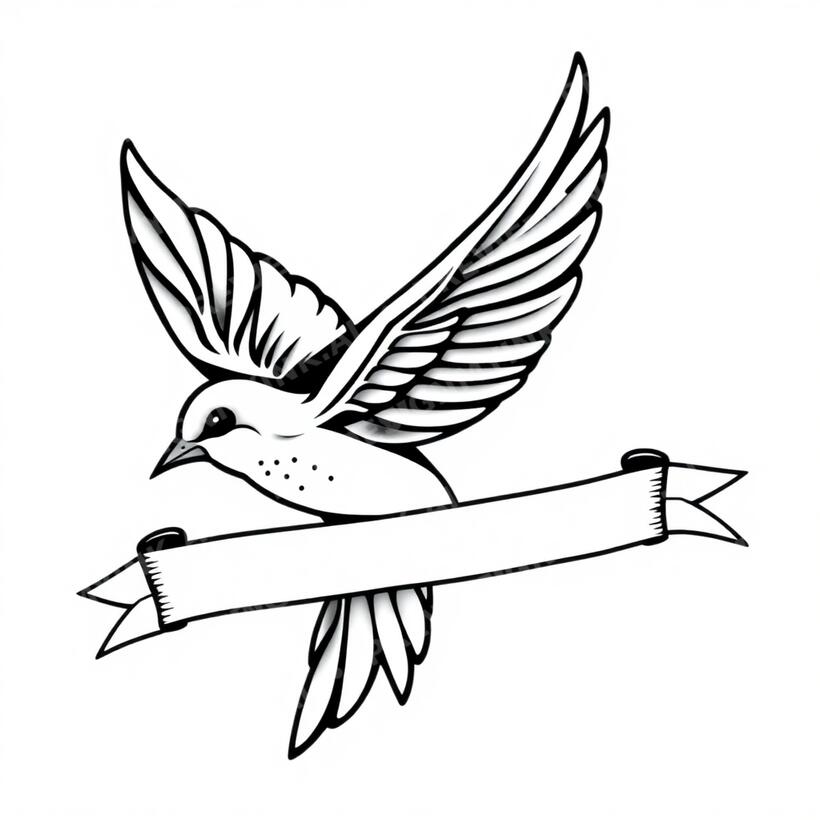 Swallow Tattoo — AI tattoo design by DesignMyInk