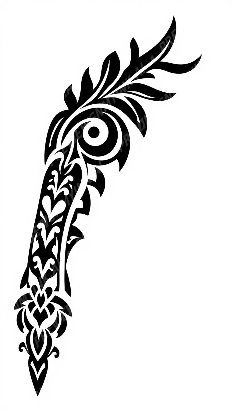 Tribal Band Tattoo — AI tattoo design by DesignMyInk